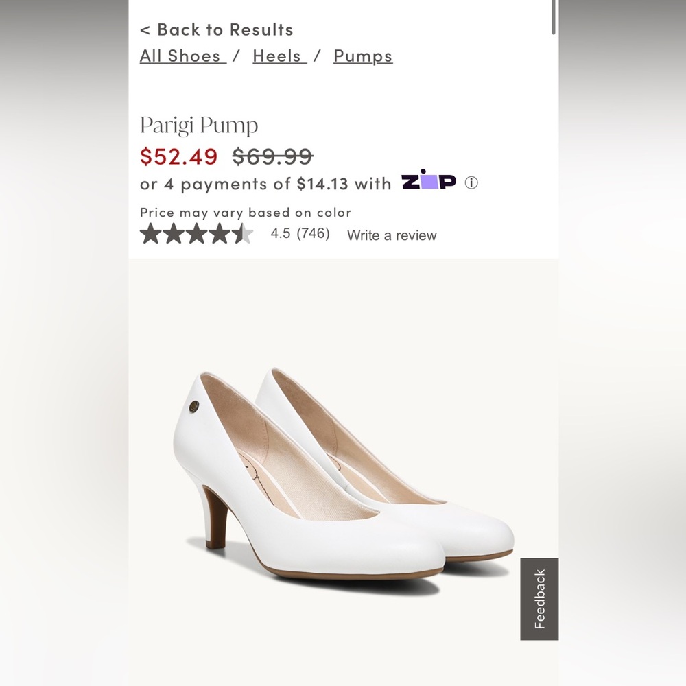 White heels life stride size 10